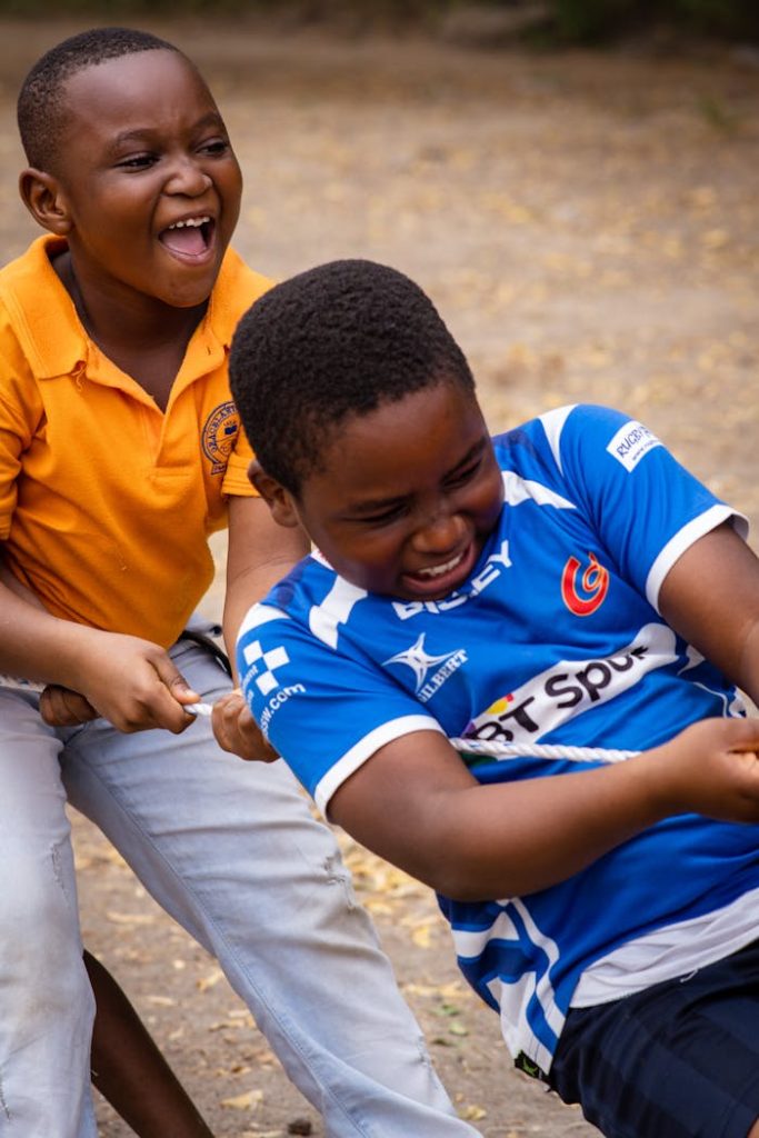 Photo of Kids Playing Tug of War